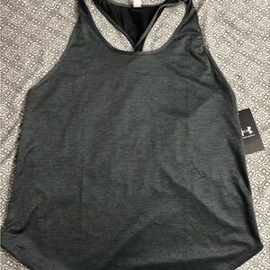 Under Armour Women's Dark Gray Racerback Performance Tank